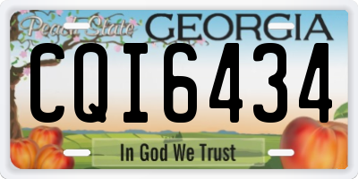 GA license plate CQI6434