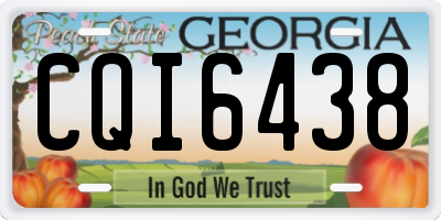 GA license plate CQI6438