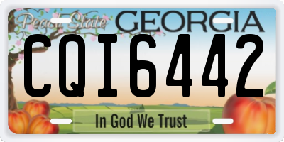 GA license plate CQI6442