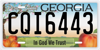 GA license plate CQI6443
