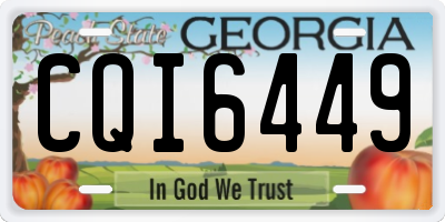 GA license plate CQI6449