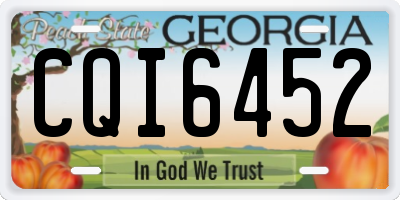 GA license plate CQI6452