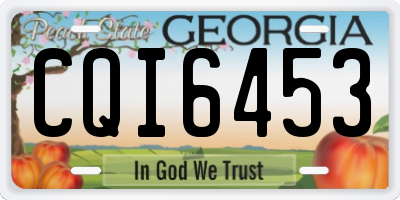 GA license plate CQI6453