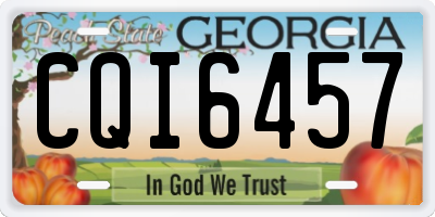 GA license plate CQI6457