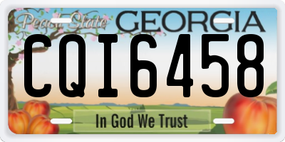 GA license plate CQI6458