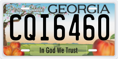 GA license plate CQI6460