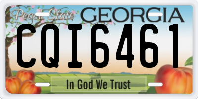 GA license plate CQI6461