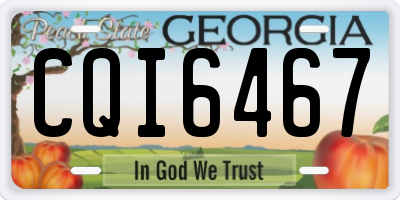 GA license plate CQI6467