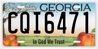GA license plate CQI6471