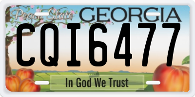 GA license plate CQI6477