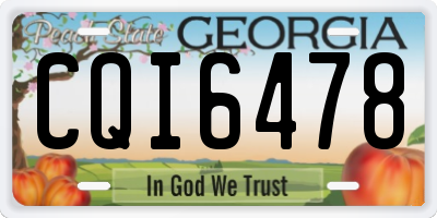 GA license plate CQI6478