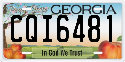 GA license plate CQI6481