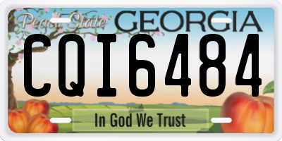 GA license plate CQI6484