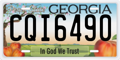 GA license plate CQI6490