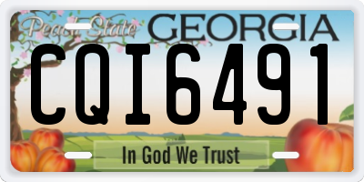 GA license plate CQI6491