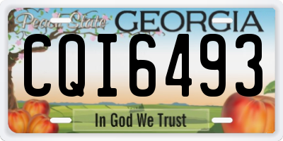 GA license plate CQI6493