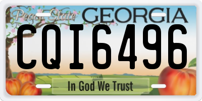 GA license plate CQI6496