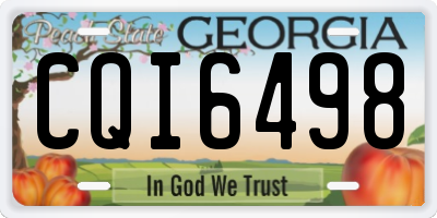 GA license plate CQI6498