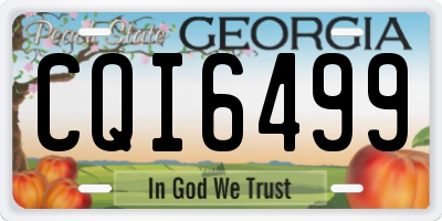 GA license plate CQI6499