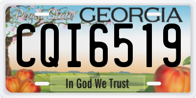 GA license plate CQI6519