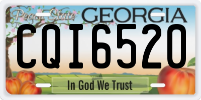 GA license plate CQI6520