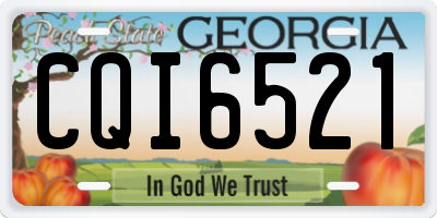 GA license plate CQI6521