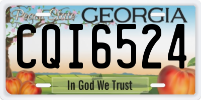 GA license plate CQI6524