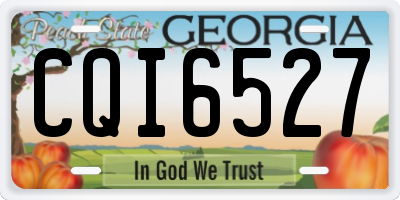 GA license plate CQI6527