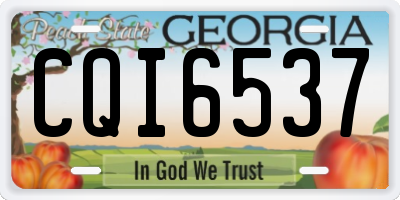 GA license plate CQI6537