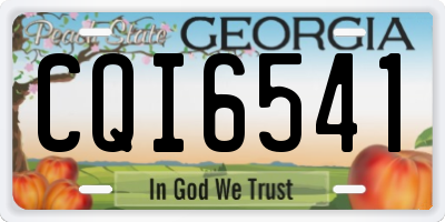 GA license plate CQI6541