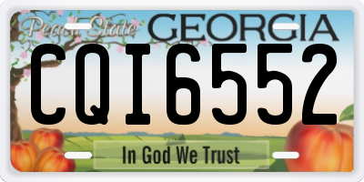 GA license plate CQI6552