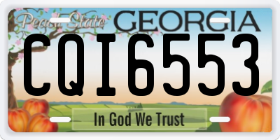 GA license plate CQI6553