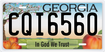 GA license plate CQI6560