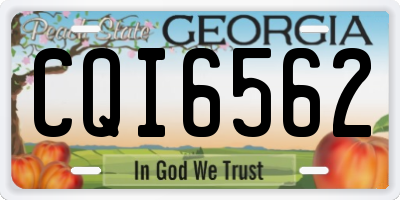 GA license plate CQI6562