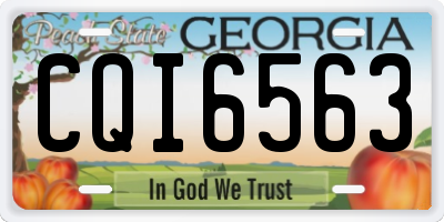 GA license plate CQI6563