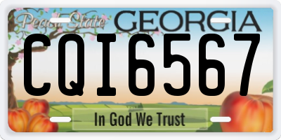 GA license plate CQI6567