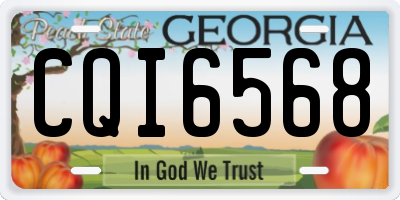GA license plate CQI6568