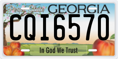 GA license plate CQI6570