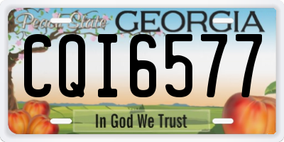 GA license plate CQI6577
