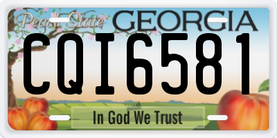GA license plate CQI6581