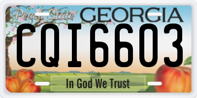 GA license plate CQI6603