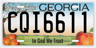 GA license plate CQI6611