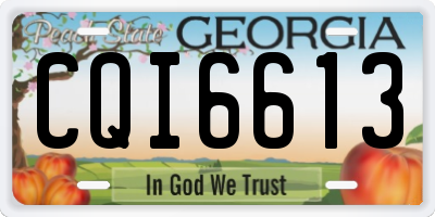 GA license plate CQI6613