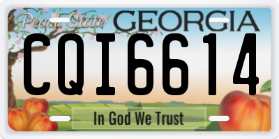 GA license plate CQI6614