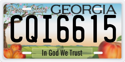 GA license plate CQI6615