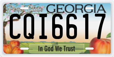 GA license plate CQI6617