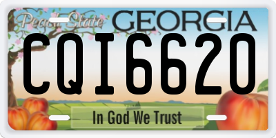 GA license plate CQI6620