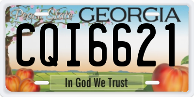 GA license plate CQI6621