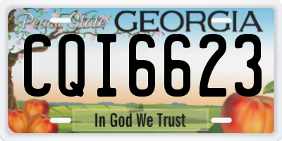 GA license plate CQI6623