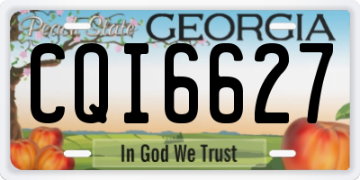 GA license plate CQI6627